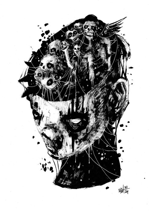 Mr. Brain ink by Ruslan Aksenov