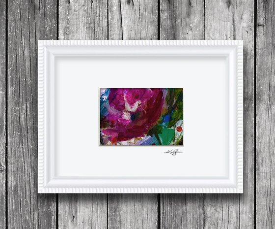 Abstract Floral Collection 10 - 3 Flower Paintings in mats by Kathy Morton Stanion