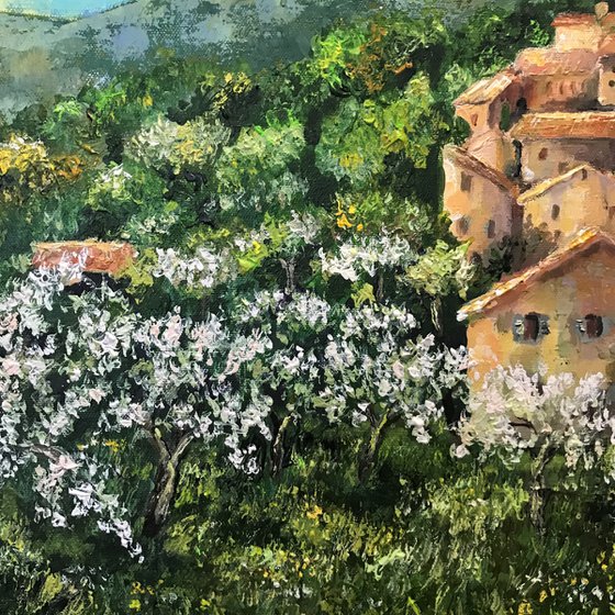 Springtime in Provence no 2  -landscape painting