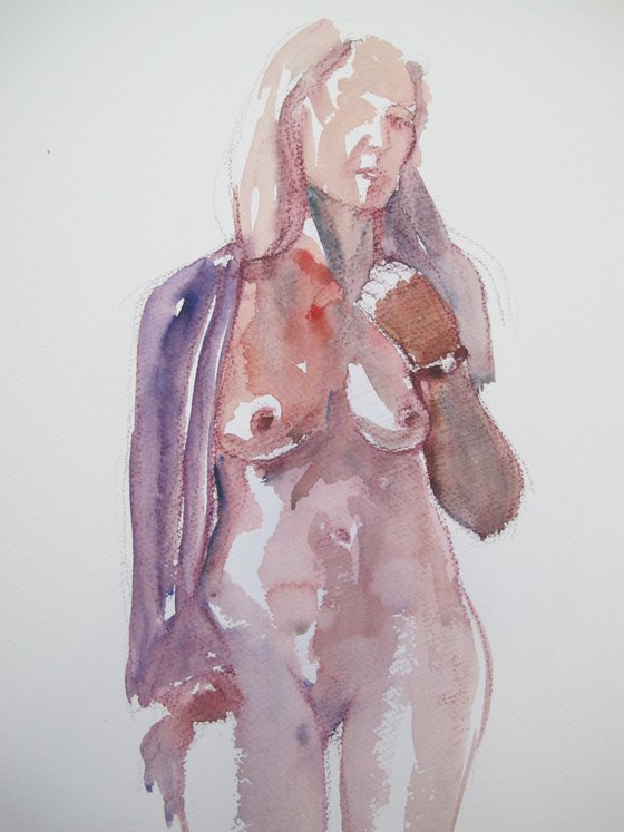 Standing female nude