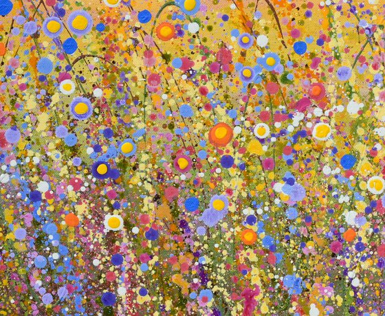 Radiant meadow - Vibrant Floral Painting