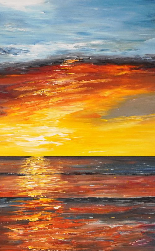 Clouds At Sunset D 1 by Peter Nottrott