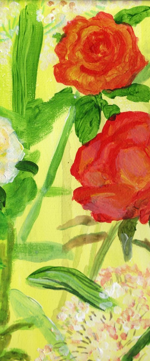 roses and alstromeria by Sandra Fisher