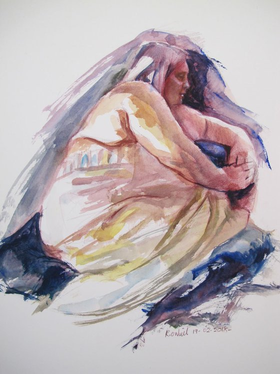 Draped nude