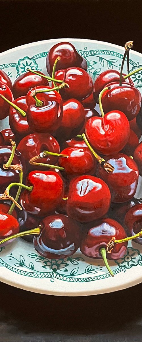 Cherries on a Plate II by Alexander Titorenkov