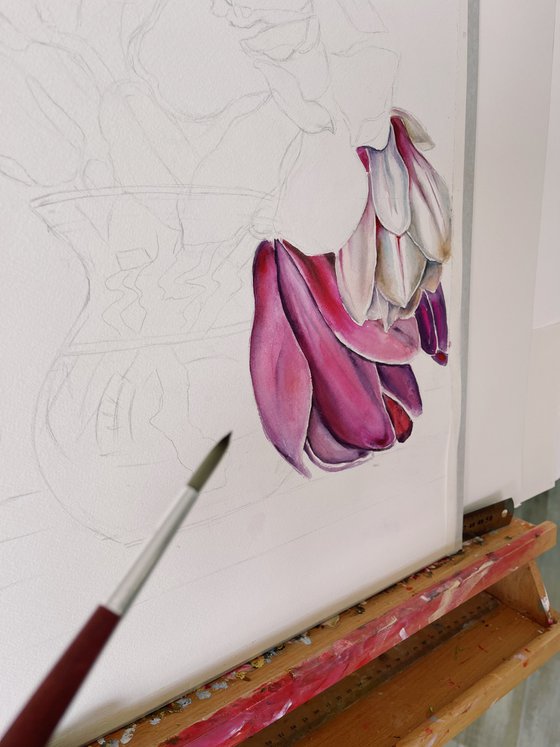 Manolias in the vase