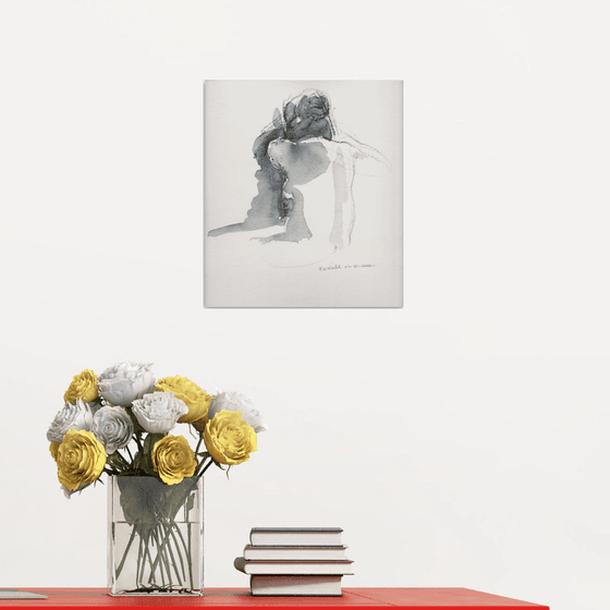 seated female nude