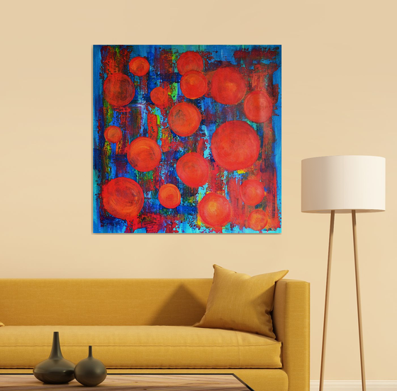 Abstract poppies