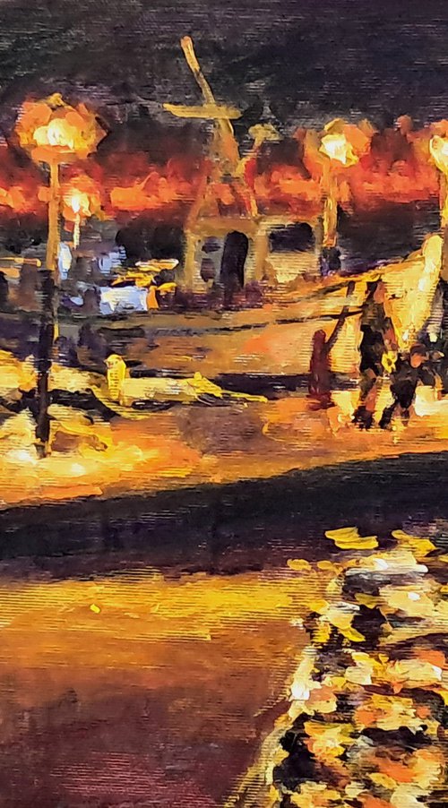 Harbour lights by Dimitris Voyiazoglou