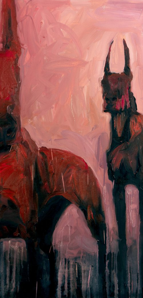 Red (130x150cm/51x59in) by Inga Makarova