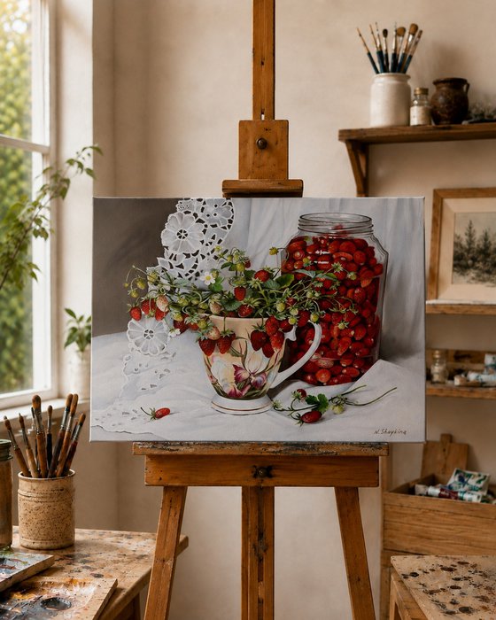 Wild Strawberry Still Life