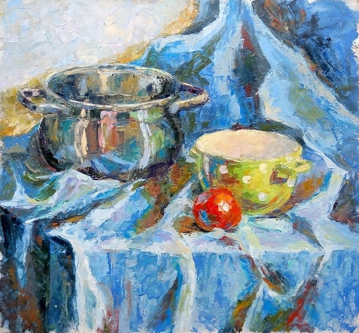 Still life with tomato by Valerie Lazareva