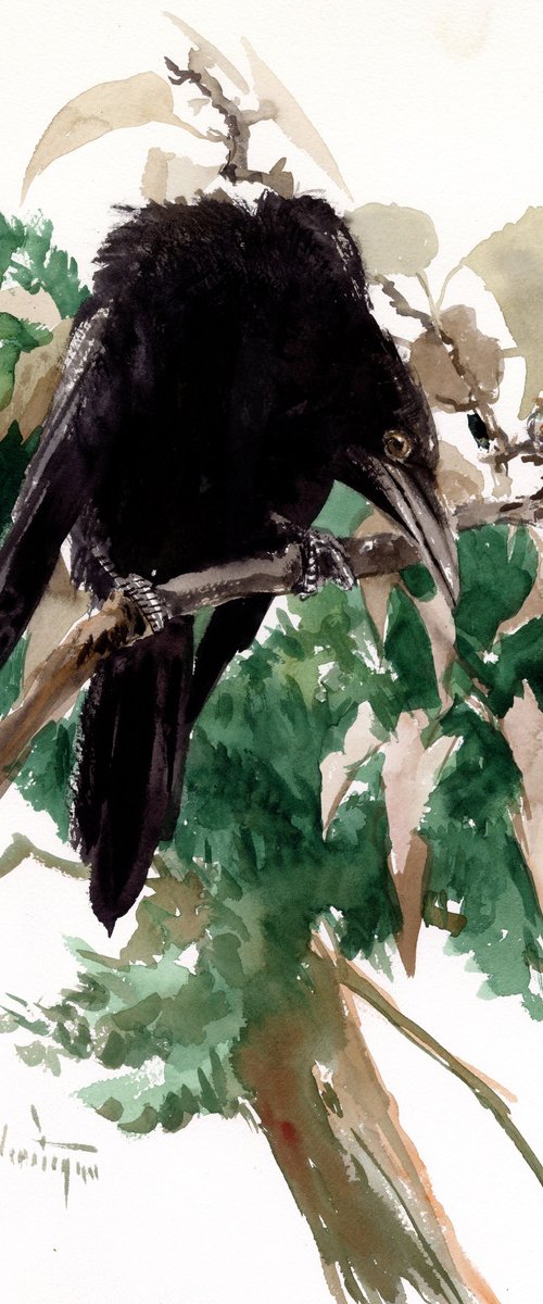 The Crow in the Woods by Suren Nersisyan