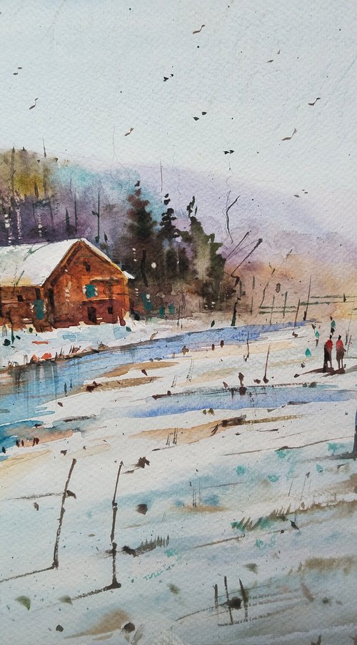 Winter Village by Saheb Mondal