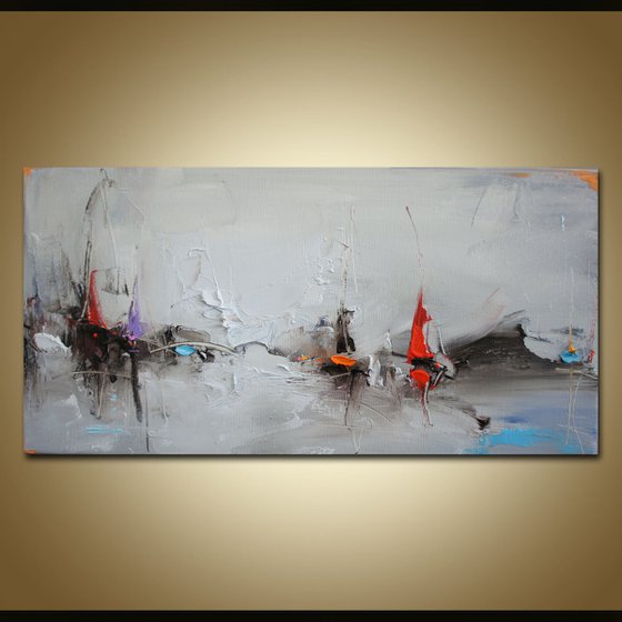 Abstract Sea , Abstract Oil Painting on Canvas