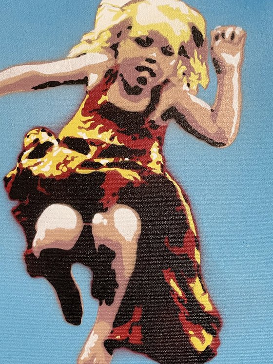 Skater Girl - stencil on canvas.