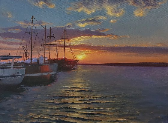 Harbor at Sunset