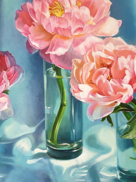 "Trio. "   peonies flower 2021