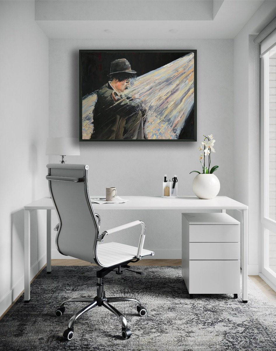 Charlie Chaplin,Stage Lights By Vita Schagen, 37 X 29, Artwork For Sale On Artfinder
