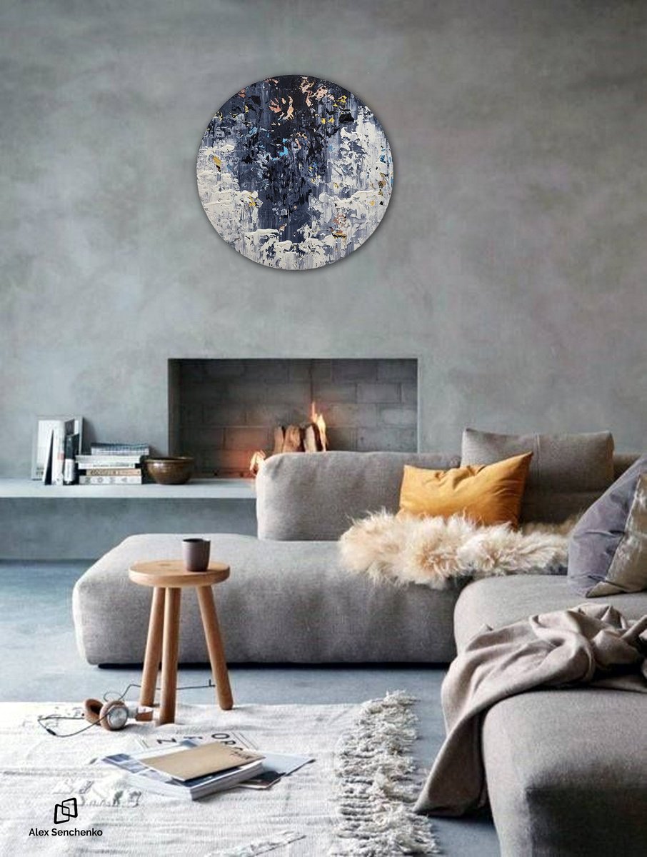 Abstract Acrylic Painting By Alex Senchenko, 31 X 31, Abstract 22107, Original Artwork