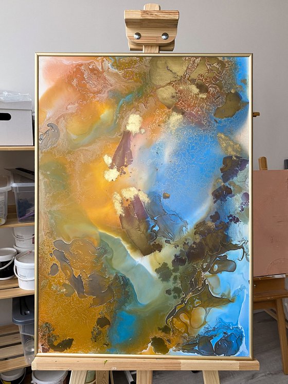 Autumn Gold Abstract Painting