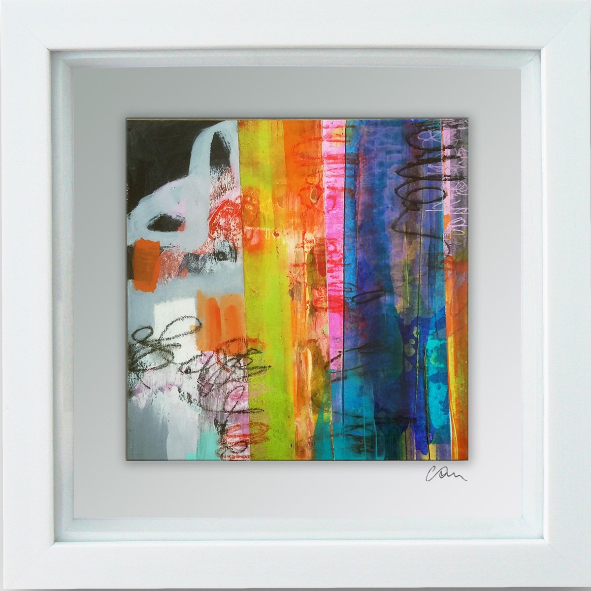 Feedback #22 - Framed ready to hang original abstract by Carolynne Coulson