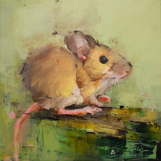 Field mouse Acrylic painting by Andreea Cataros | Artfinder