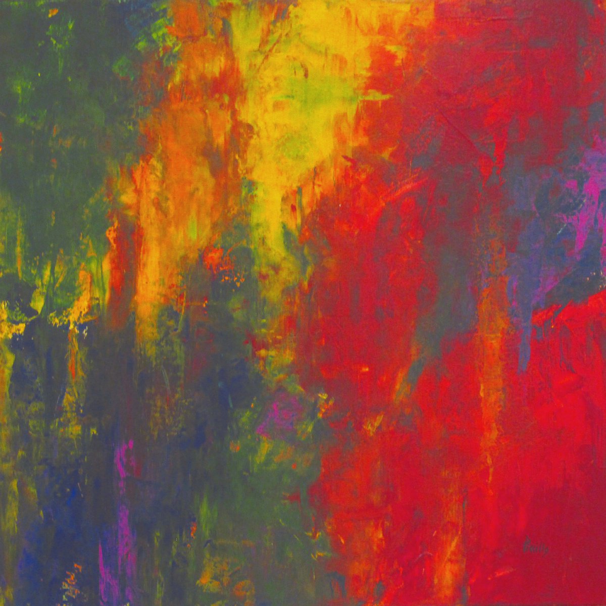 Organic Abstract Acrylic Painting By Joseph Piccillo, 30 X 30, La Trinita #1, Original Artwork