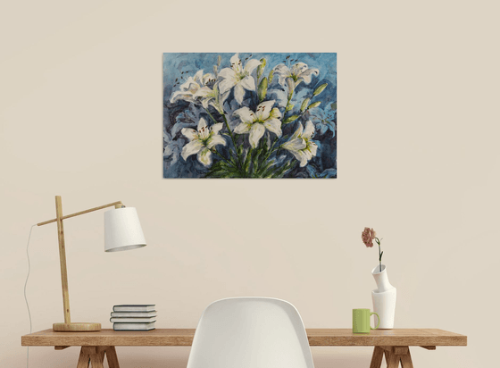 White lilies
