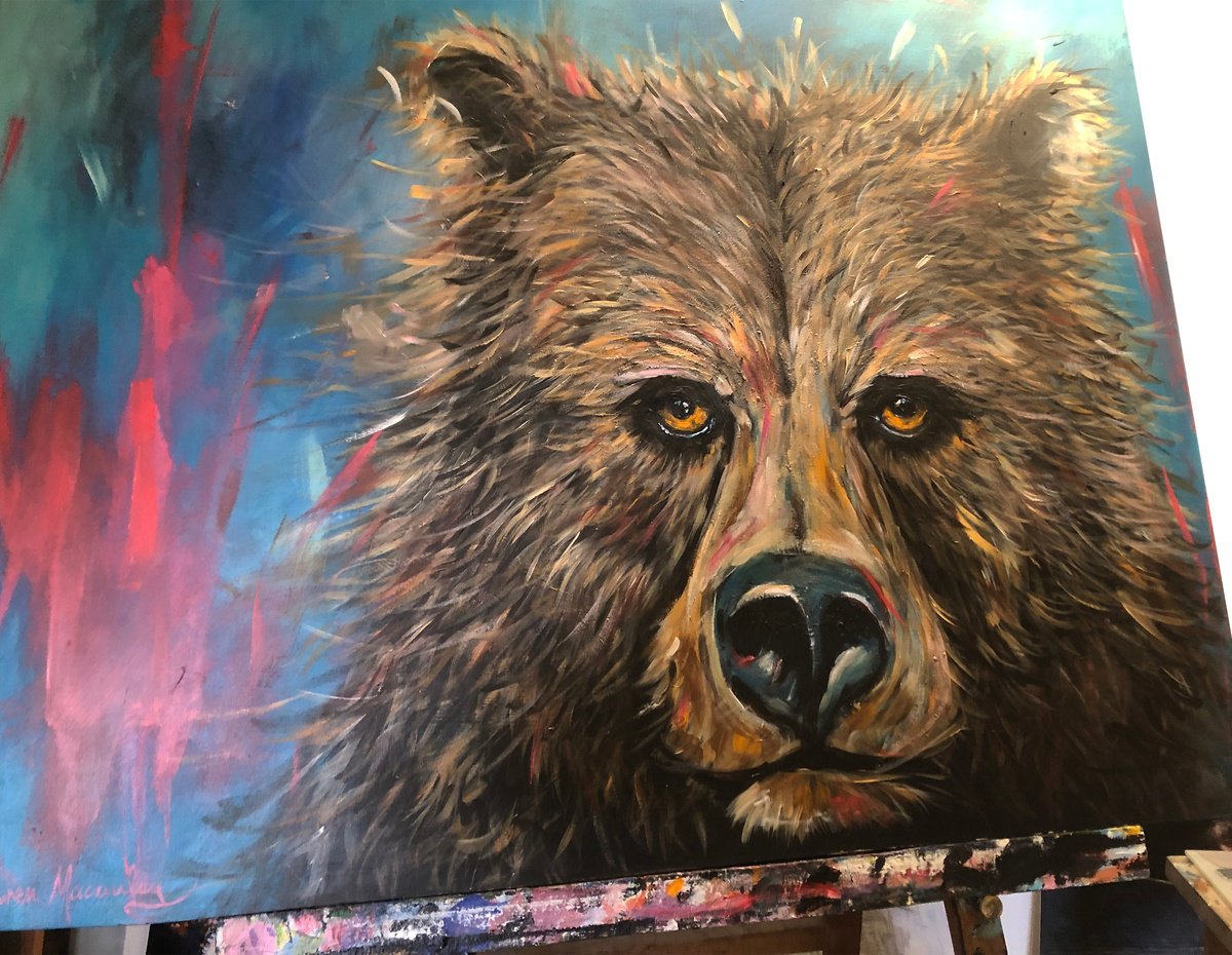 Grizzly Bear Stare by Ewen Macaulay