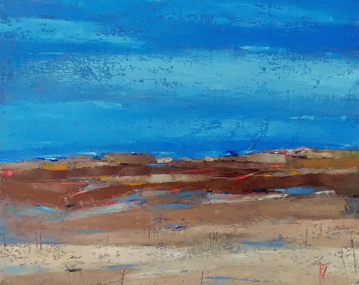 Abstract Oil Painting By Kestutis Jauniskis, 12 X 10", Abstraction 43, Original Artwork