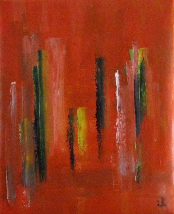 Poplar Ave, oil on canvas, 33 x42 cm