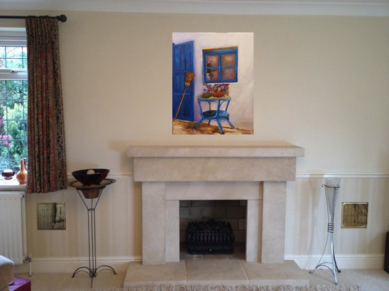 In a Spanish Back Yard