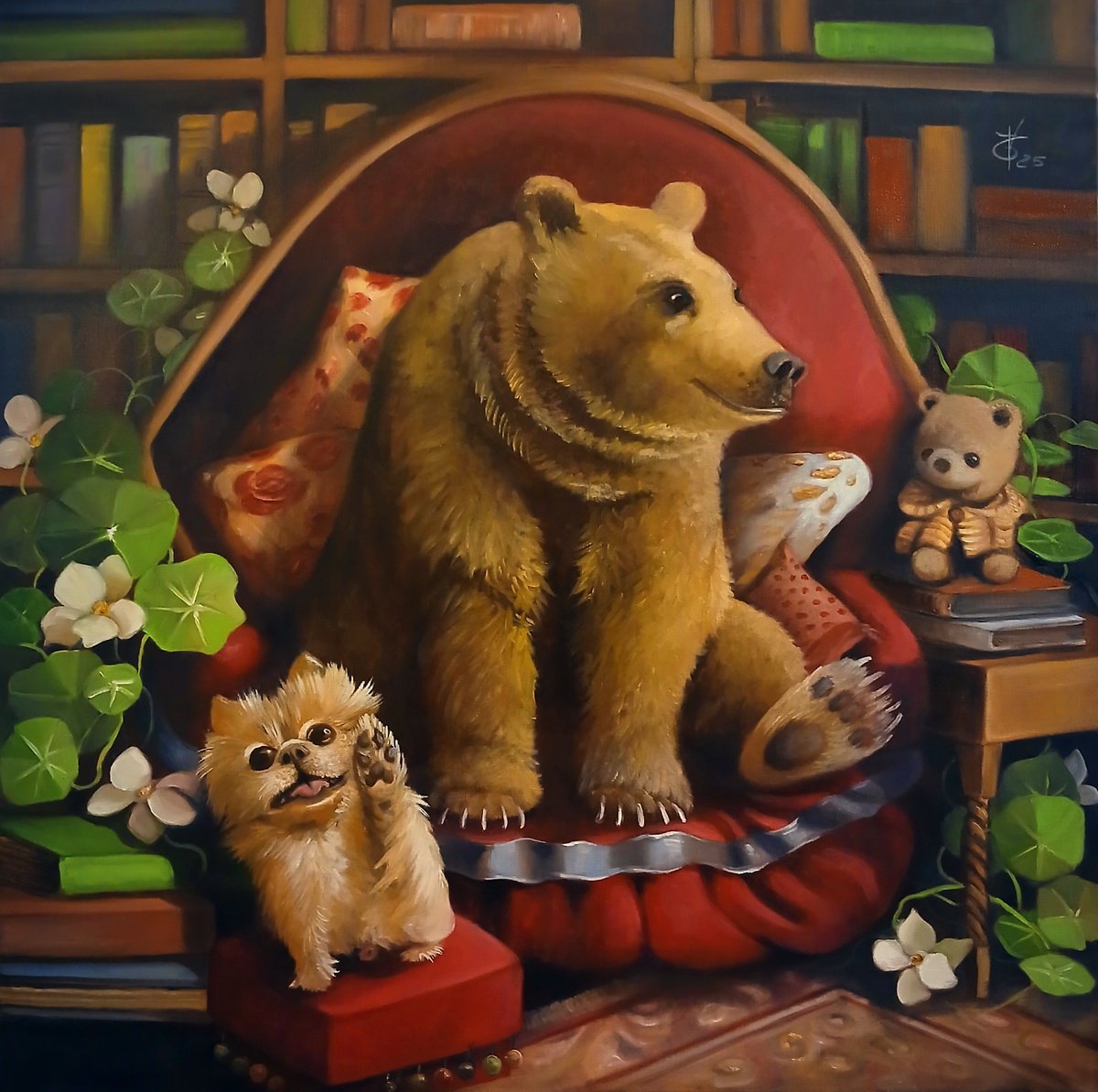 Surrealistic Animal Oil Painting By Valentina Toma