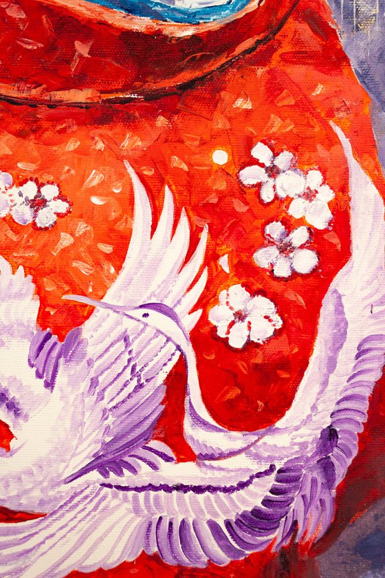 Woman in a kimono