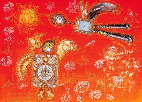 Bird of time #9 (12,8'' x 16,5'') by Tetiana Chebrova