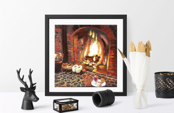 Cosy up by the fireplace with a punch