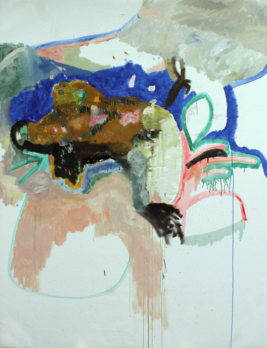 Organic Abstract Oil Painting By Sergiy Dekalyuk, 58 X 76", Snow, Original Artwork