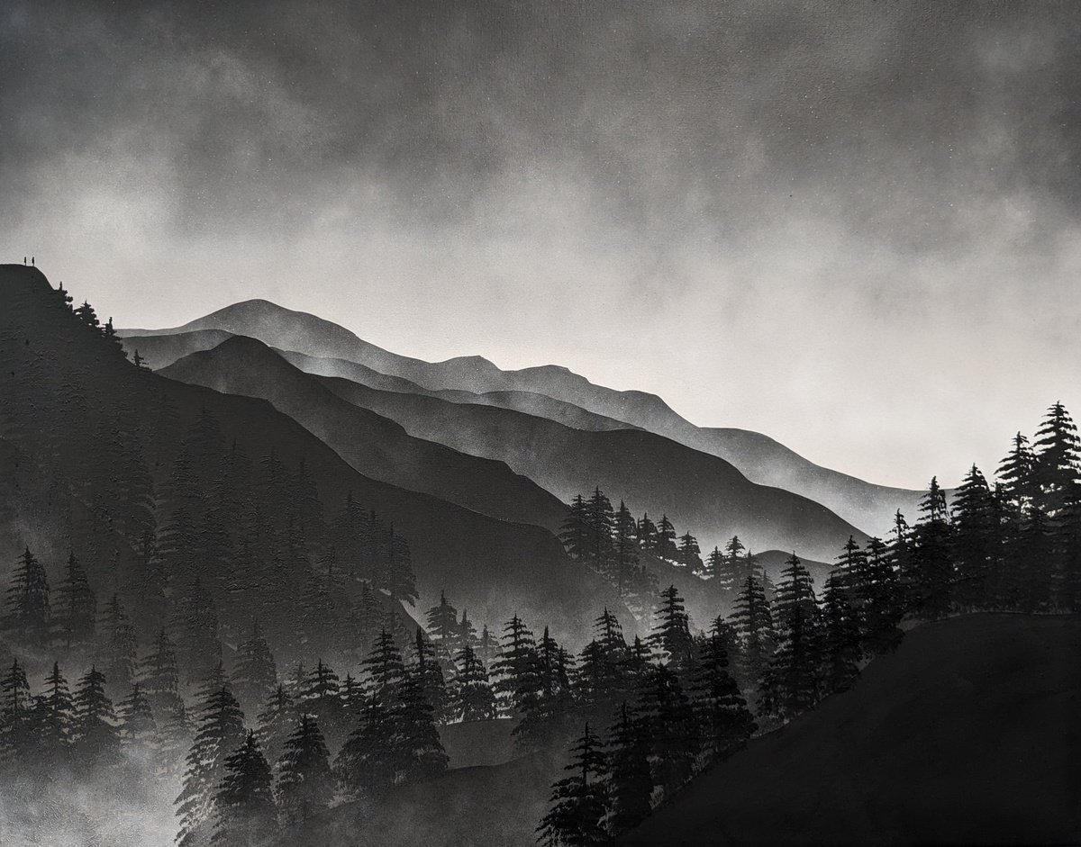 Landscape Acrylic Painting By Robert Owen Bloomfield, 39 X 31", Bal??u 20, Original Artwork