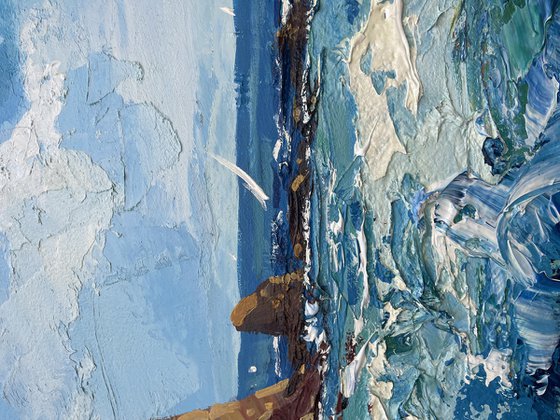 Manarola Cinque Terre Oil Painting on Canvas