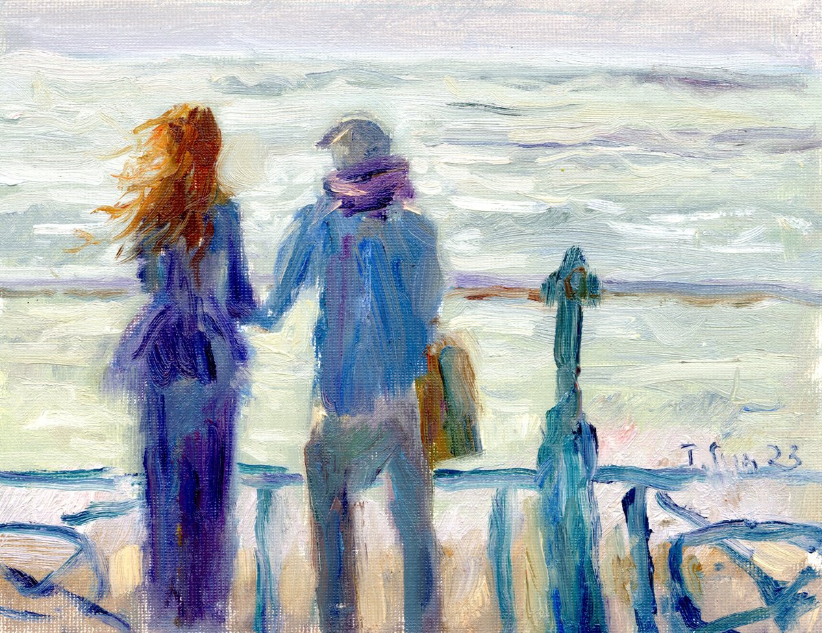 The Love Story On The Beach By Tanya Sun, 8 X 6, Artwork For Sale On Artfinder