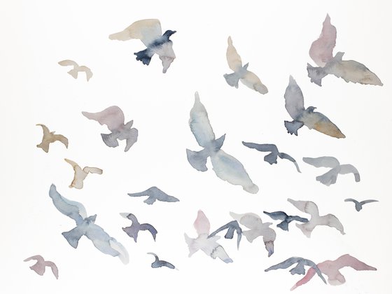 Birds in Flight No. 5