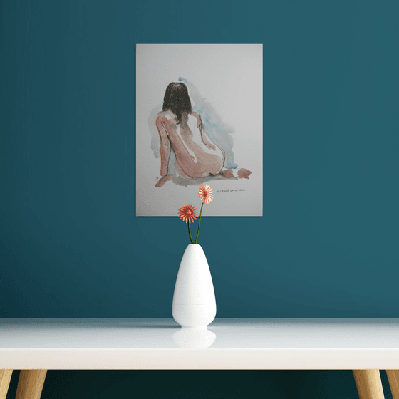 Seated female nude