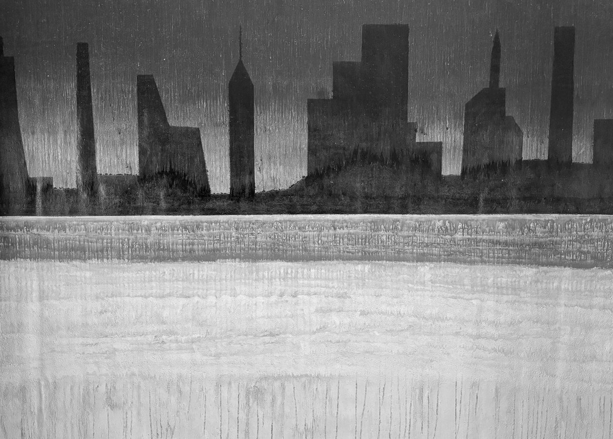 Black City Skyline By Andrew Lennon, 68 X 50, Artwork For Sale On Artfinder
