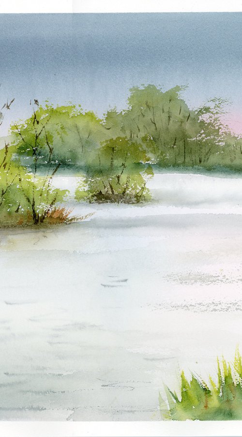 Lake in Sárvár Park by Olga Tchefranov (Shefranov)