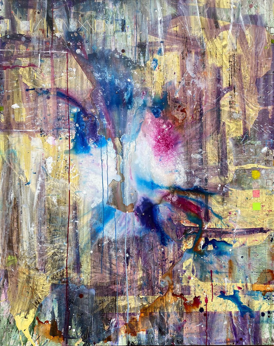 Abstract Painting By Jason Forcier, 48 X 60, Caveat, Original Artwork