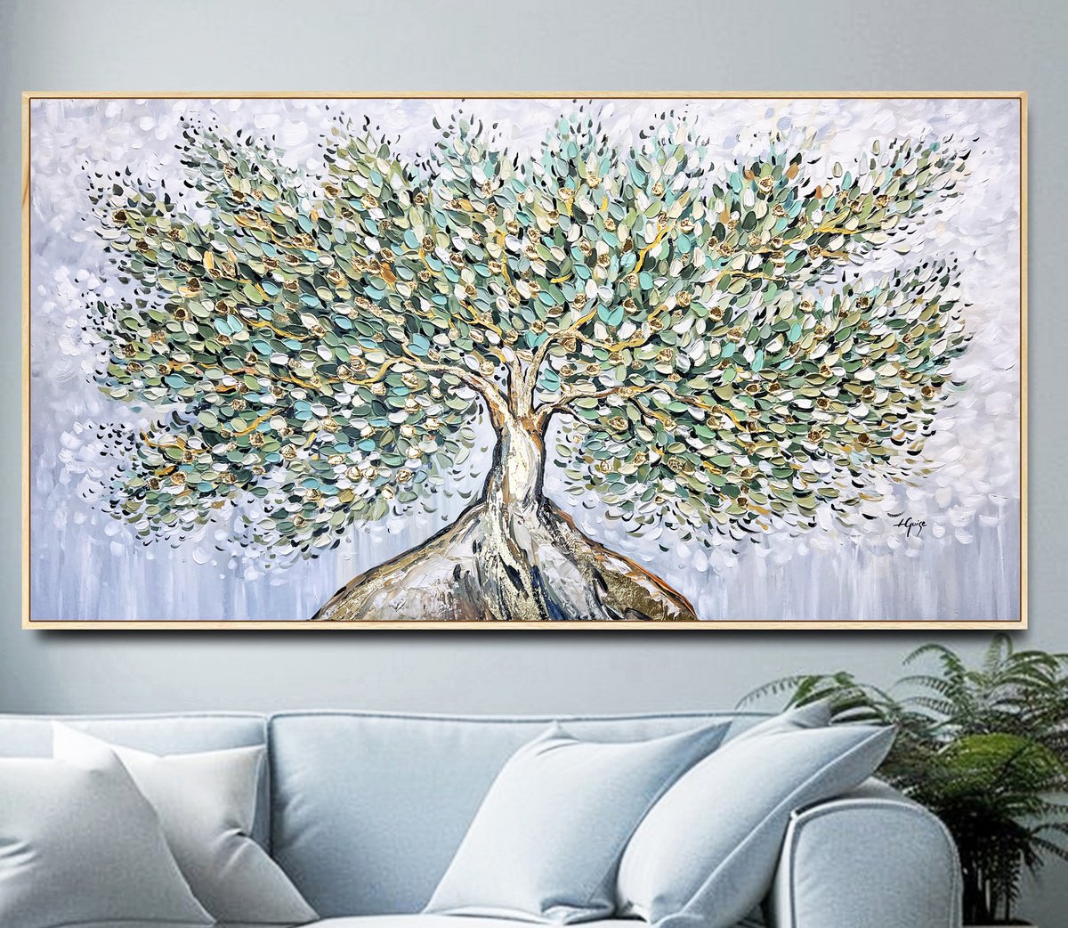  Golden Olive Tree By Lana Guise, 60 X 33, Artwork For Sale On Artfinder