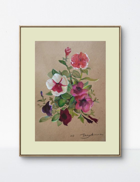 Garden petunias etude