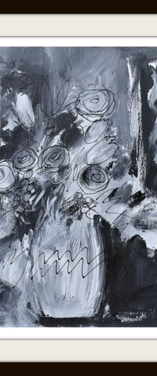 Monochrome Floral III by Jan Rippingham