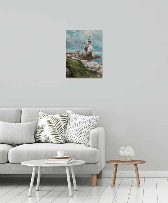Ocean-side motive  , (24x18x0.7'')